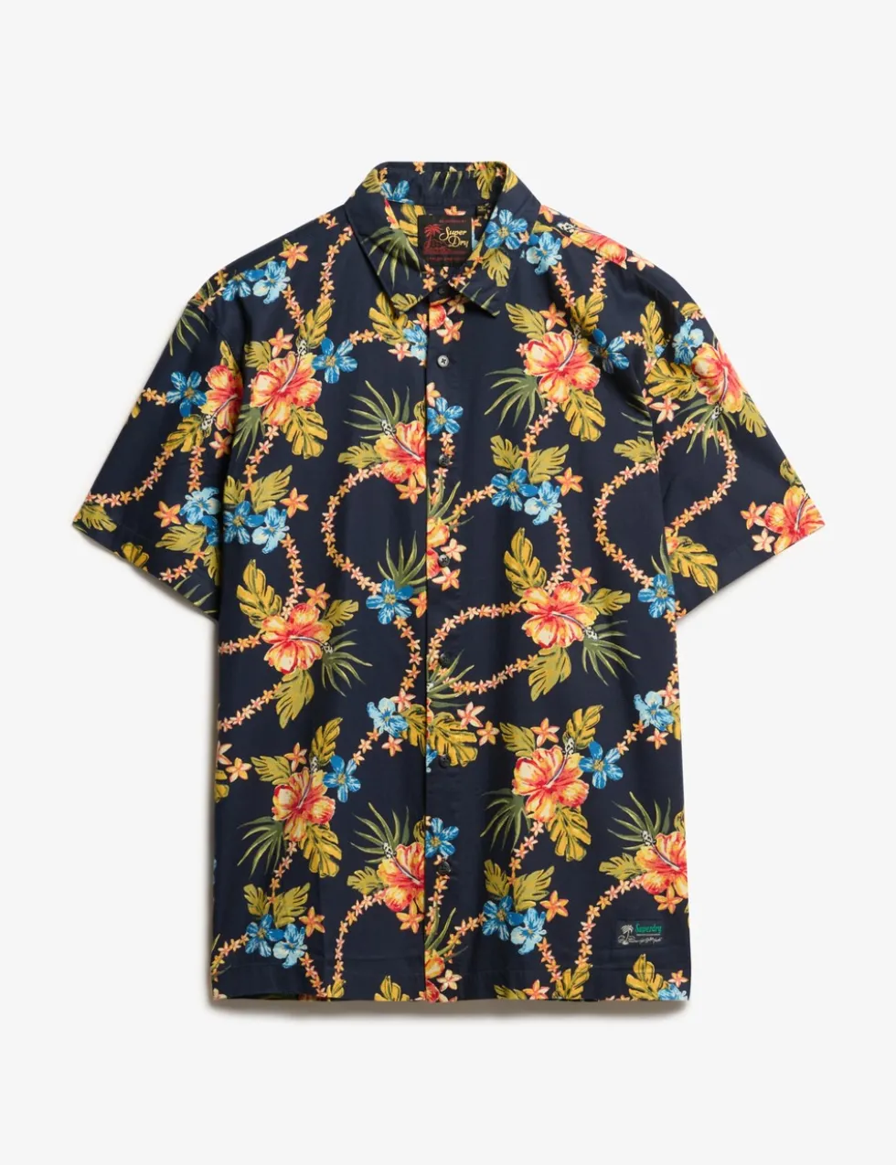 Cotton Blend Hawaiian Shirt