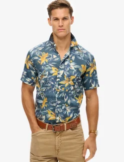 Cotton Blend Hawaiian Shirt