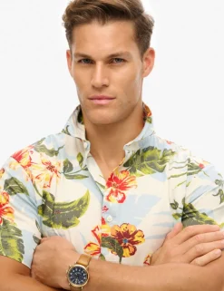 Cotton Blend Hawaiian Shirt