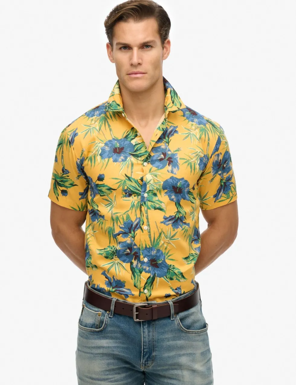 Cotton Blend Hawaiian Shirt