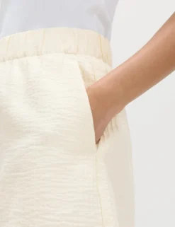 Cotton Blend High Waisted Shorts