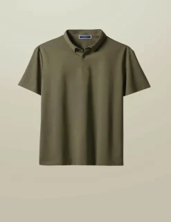 Cotton Blend Jersey Polo Shirt