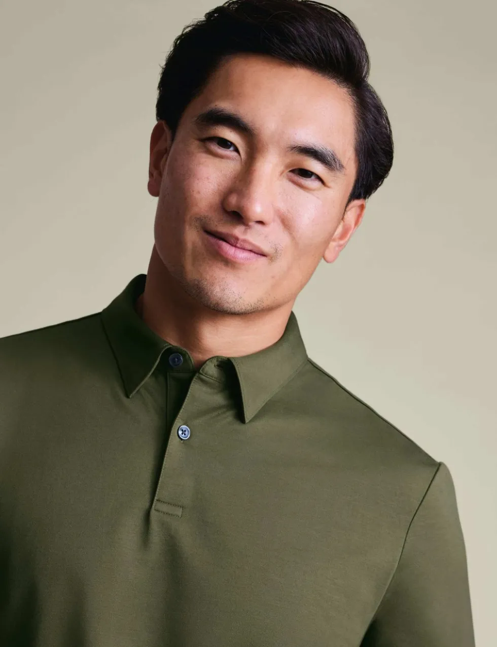 Cotton Blend Jersey Polo Shirt