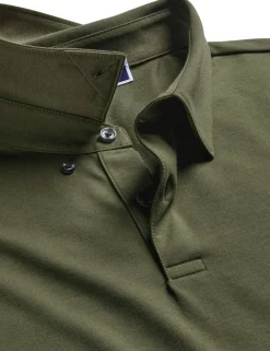 Cotton Blend Jersey Polo Shirt