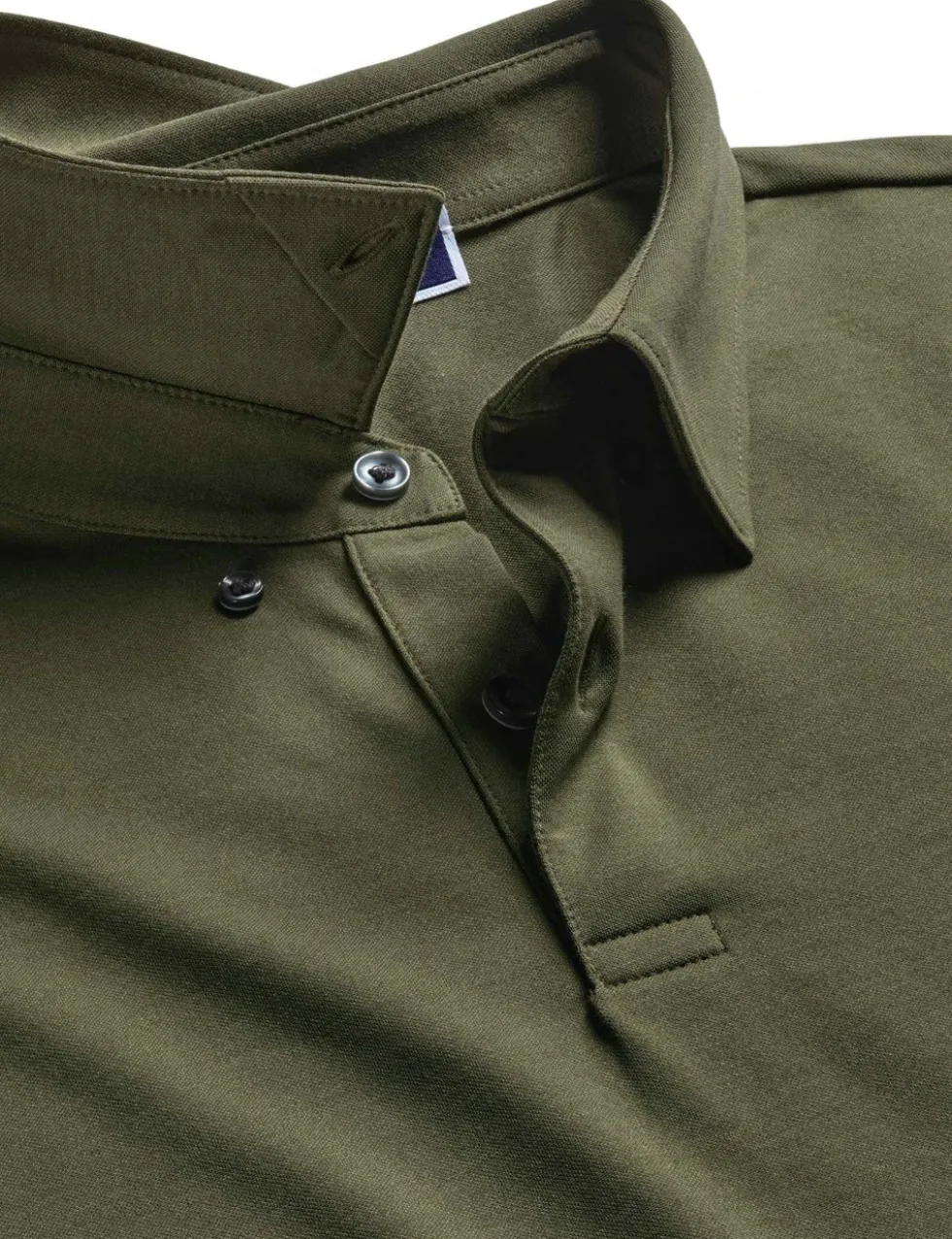 Cotton Blend Jersey Polo Shirt