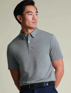 Cotton Blend Jersey Polo Shirt