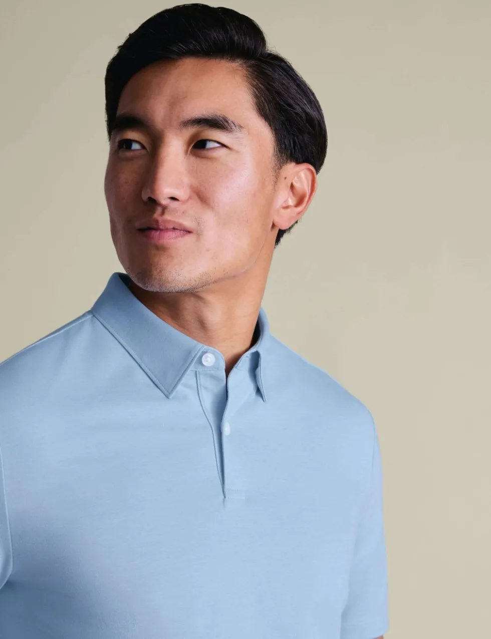 Cotton Blend Jersey Polo Shirt