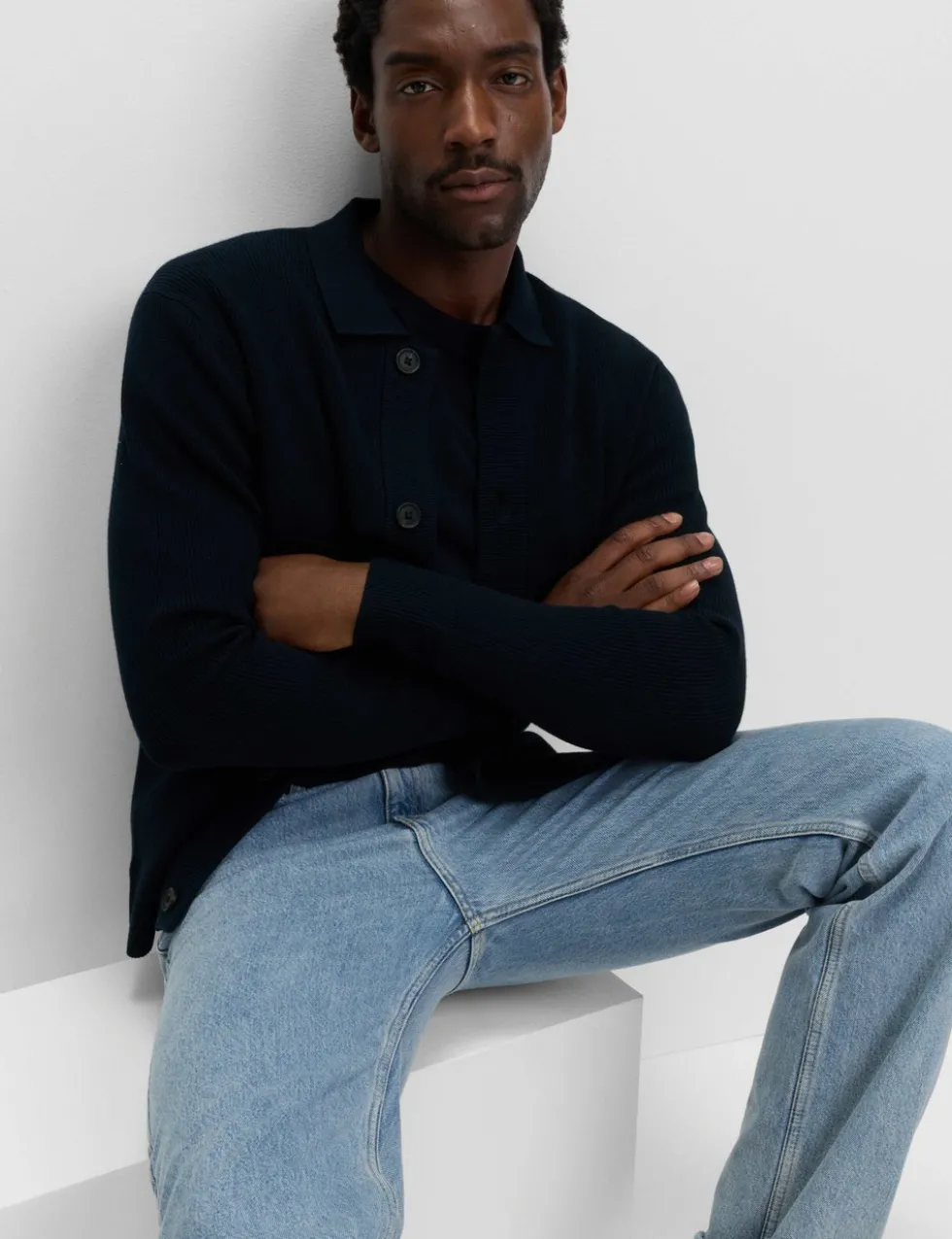Cotton Blend Knitted Jacket