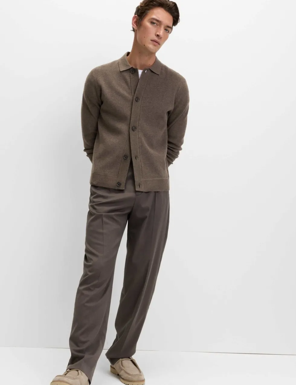Cotton Blend Knitted Jacket