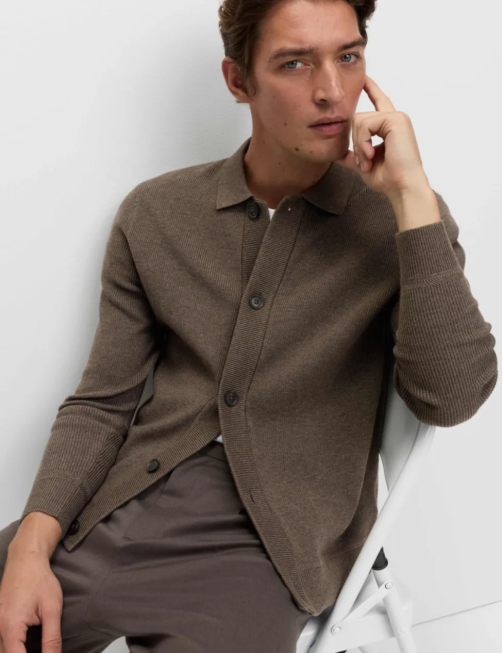 Cotton Blend Knitted Jacket