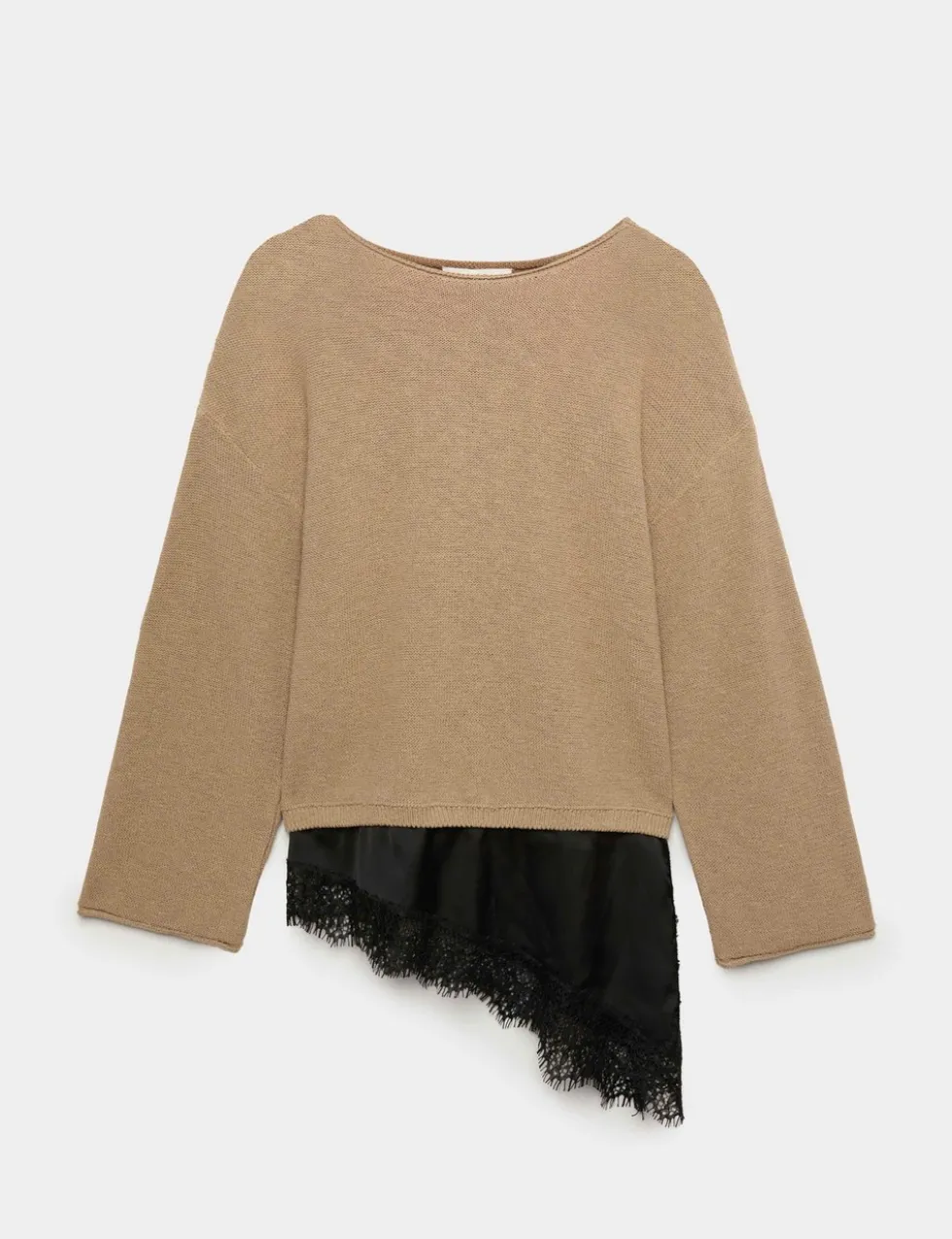 Cotton Blend Lace Detail Jumper