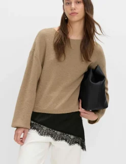 Cotton Blend Lace Detail Jumper