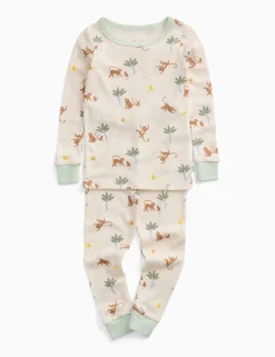 Cotton Blend Monkey Pyjamas (0-6 Yrs)