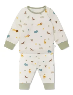 Cotton Blend Safari Print Pyjamas (6 Mths-6 Yrs)