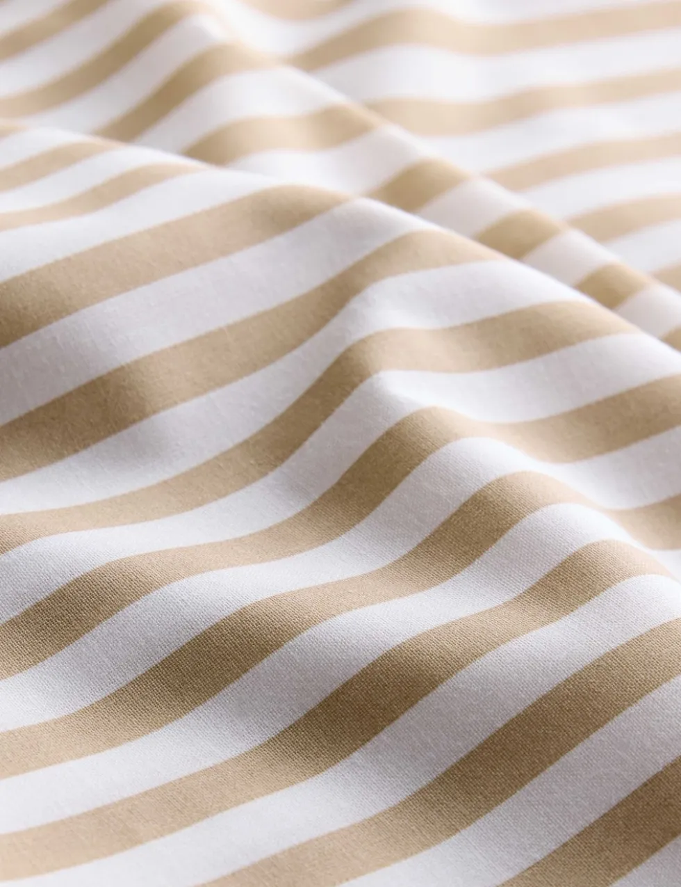 Cotton Blend Simple Stripe Bedding Set
