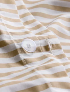 Cotton Blend Simple Stripe Bedding Set