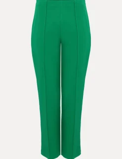 Cotton Blend Slim Fit Cropped Trousers