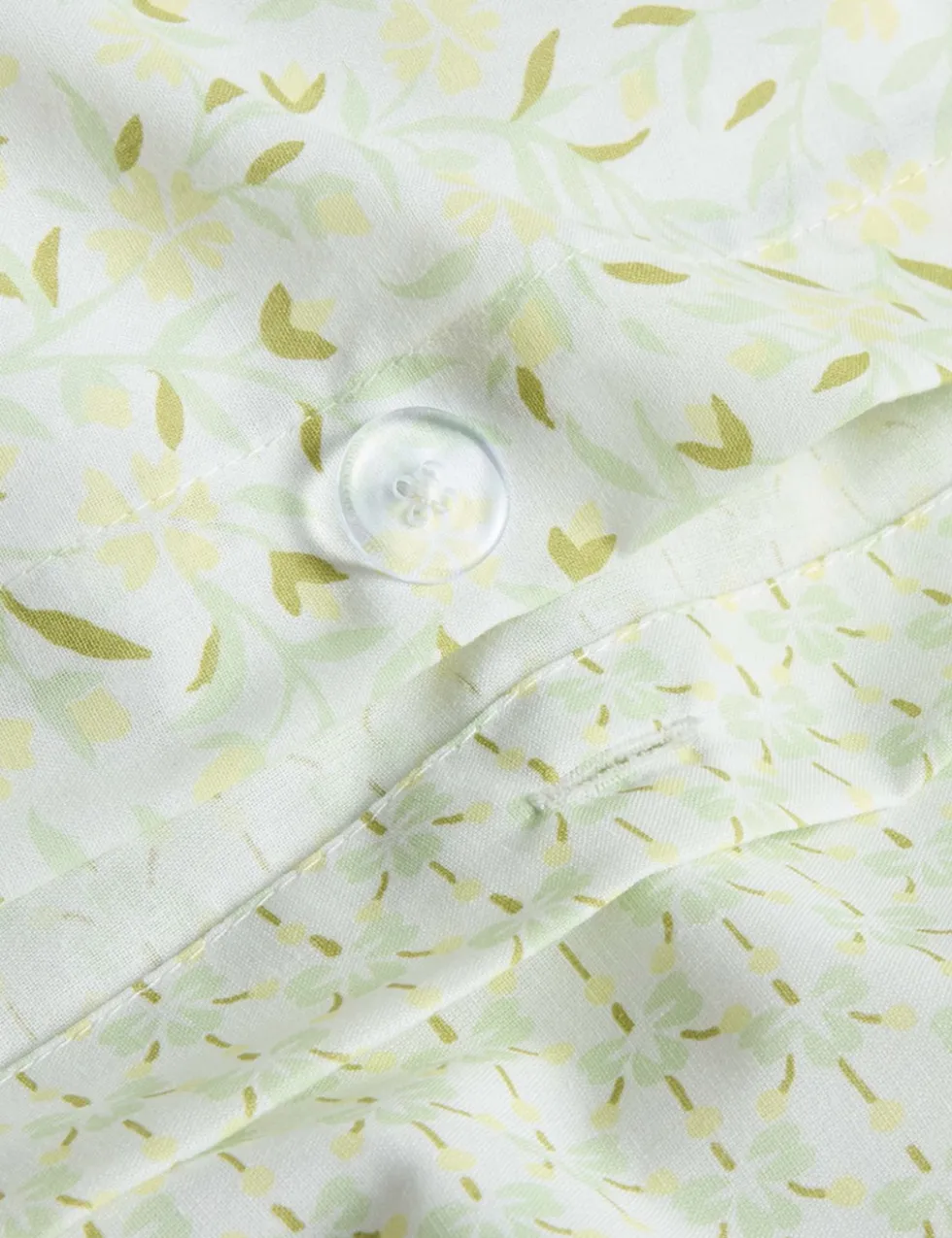 Cotton Blend Sprig Bedding Set