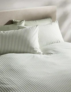 Cotton Blend Striped Bedding Set