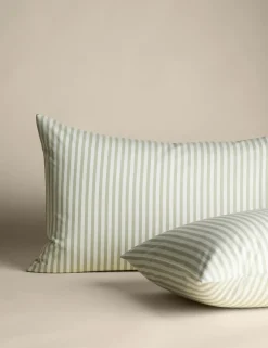 Cotton Blend Striped Bedding Set