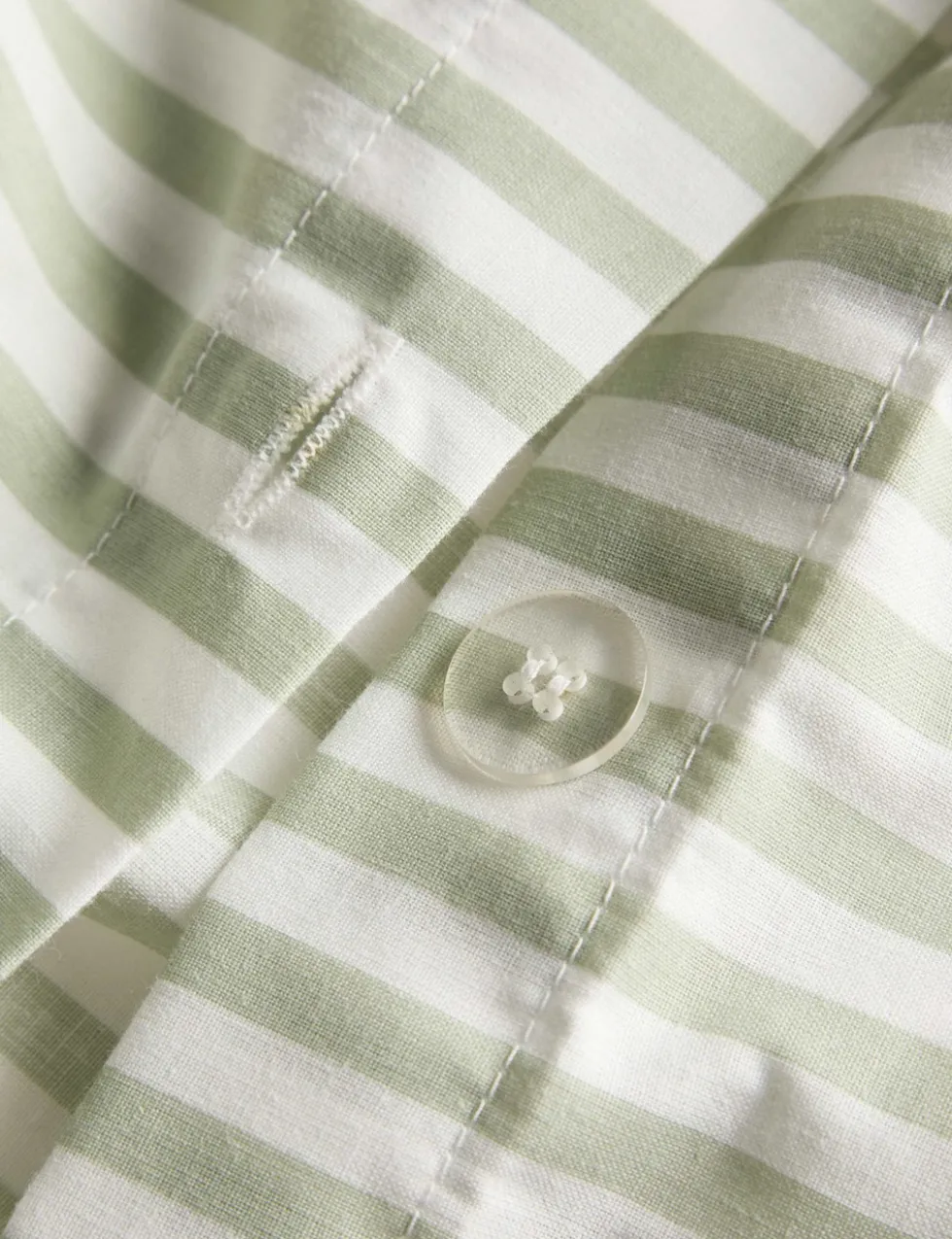 Cotton Blend Striped Bedding Set