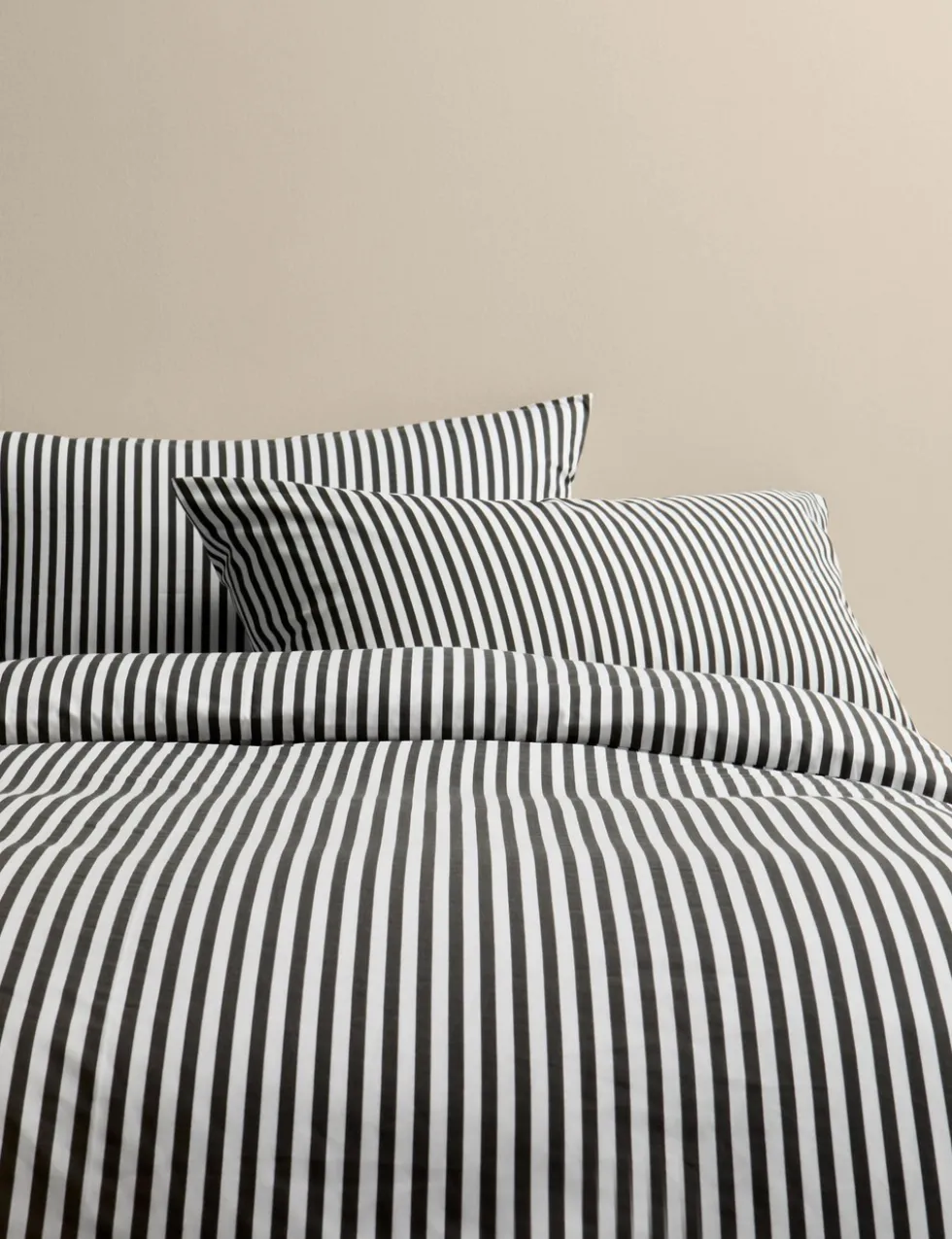 Cotton Blend Striped Bedding Set