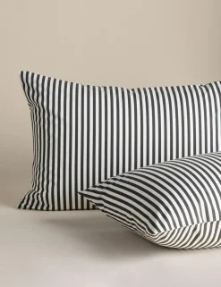 Cotton Blend Striped Bedding Set
