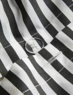 Cotton Blend Striped Bedding Set