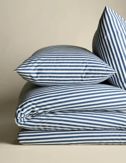 Cotton Blend Striped Bedding Set