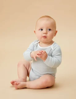 Cotton Blend Striped Bodysuit (0-24 Mths)