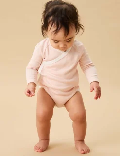 Cotton Blend Striped Bodysuit (7lbs-24 Mths)