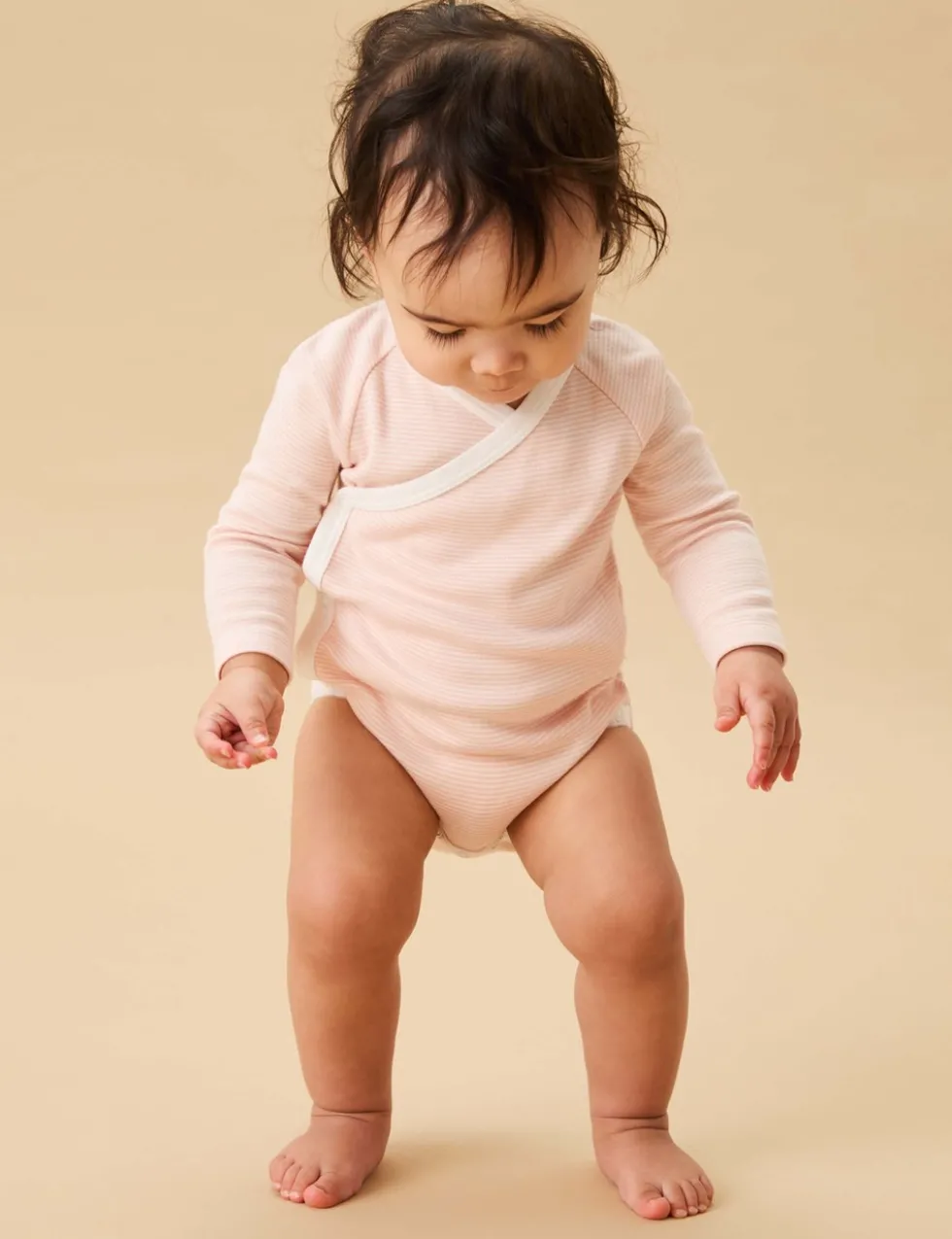 Cotton Blend Striped Bodysuit (7lbs-24 Mths)