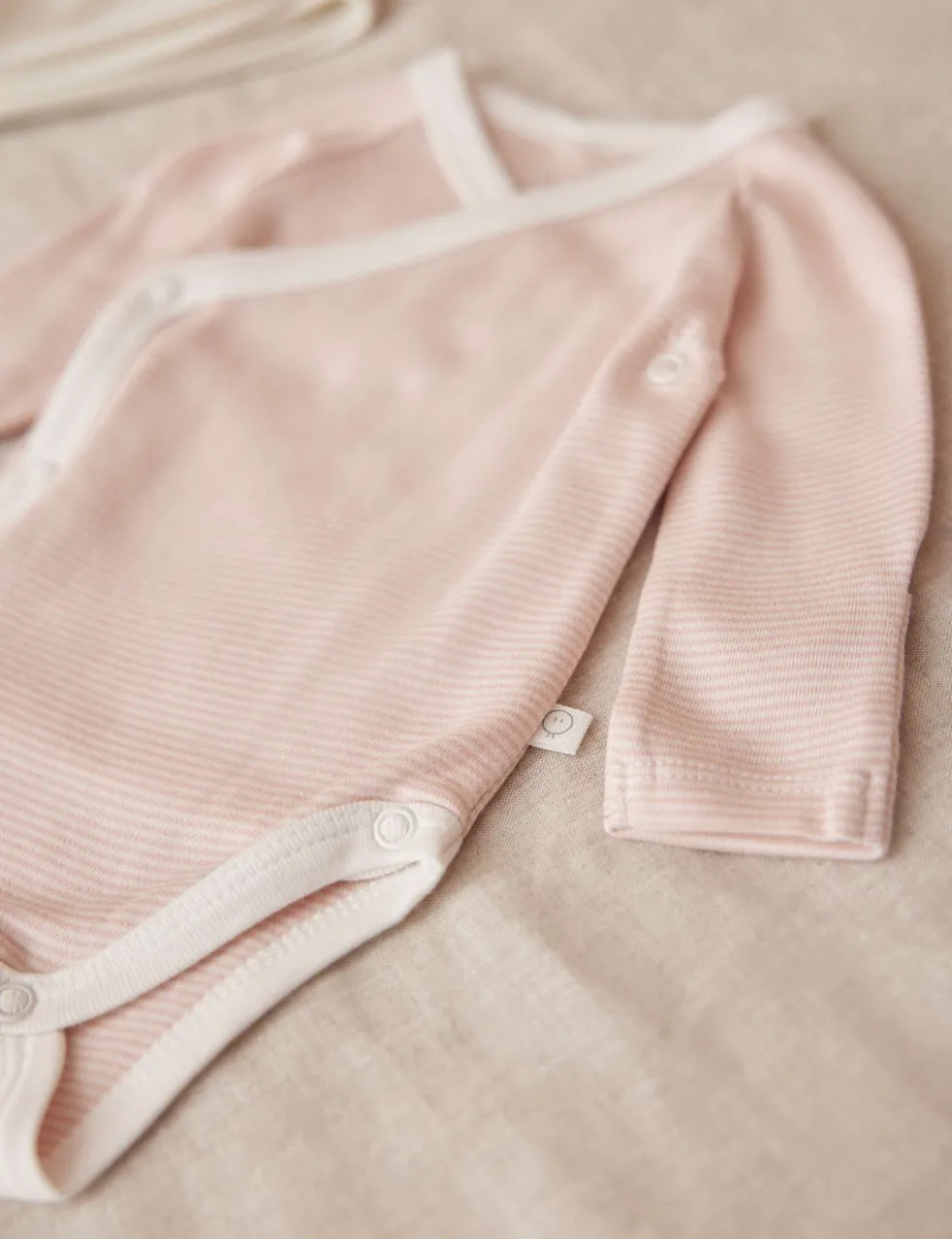 Cotton Blend Striped Bodysuit (7lbs-24 Mths)