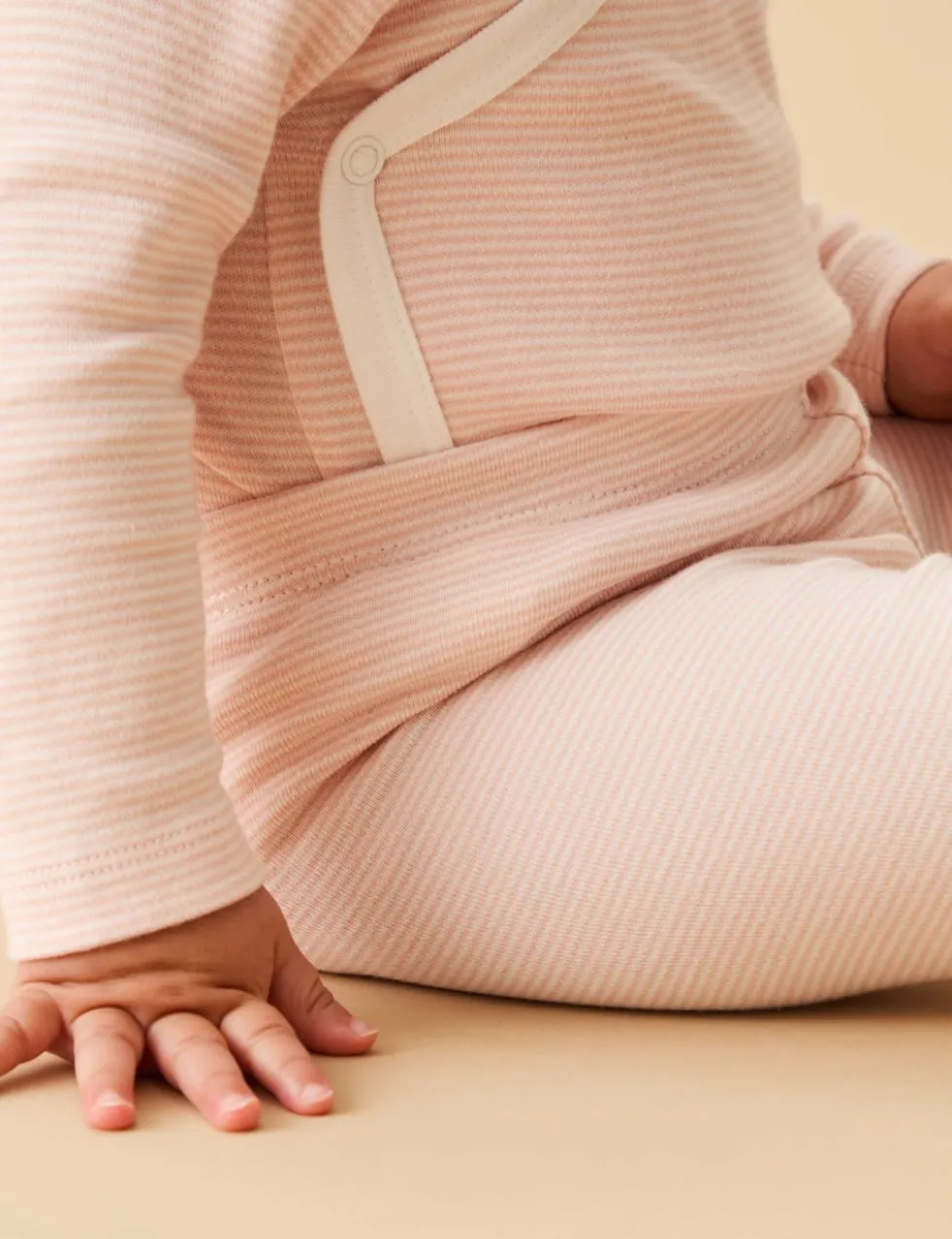 Cotton Blend Striped Bodysuit (7lbs-24 Mths)
