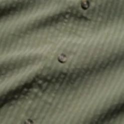 Cotton Blend Striped Overshirt