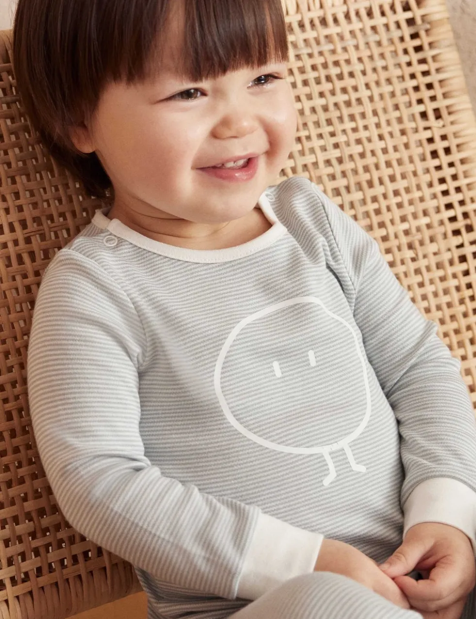 Cotton Blend Striped Pyjamas (6 Mths-6 Yrs)