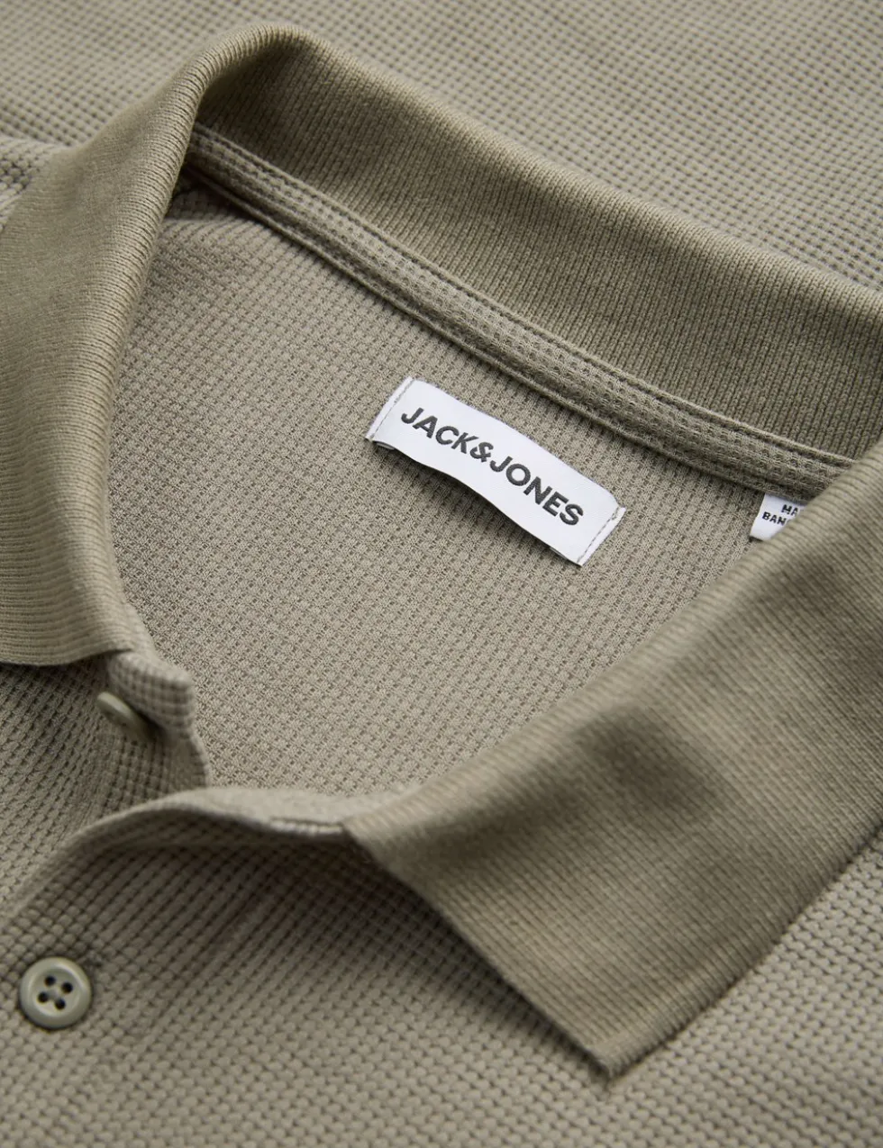 Cotton Blend Textured Polo Shirt