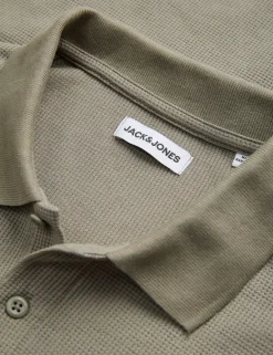 Cotton Blend Textured Polo Shirt