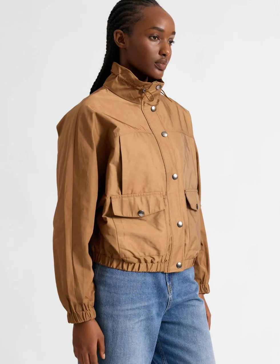Cotton Blend Utility Jacket