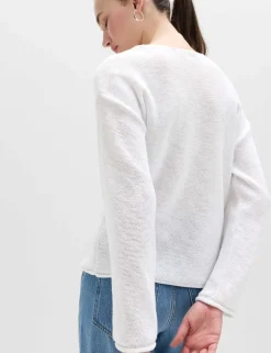 Cotton Blend V-Neck Slim Fit Jumper