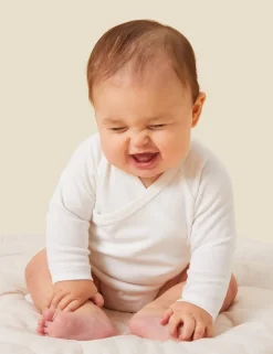 Cotton Blend Wrap Bodysuit (7lbs-24 Mths)