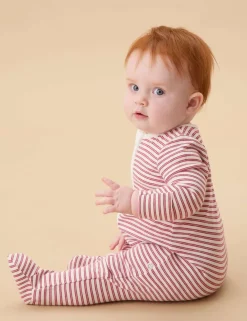 Cotton Blend Zip Sleepsuit (0-24 Mths)