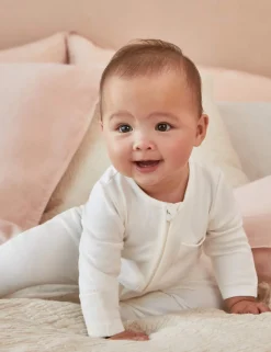Cotton Blend Zip Sleepsuit (0-24 Mnths)
