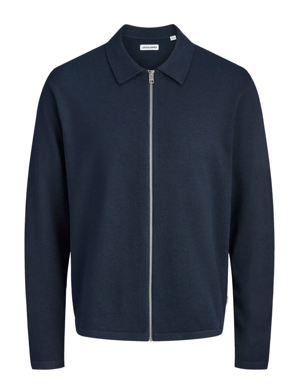 Cotton Blend Zip Up Cardigan