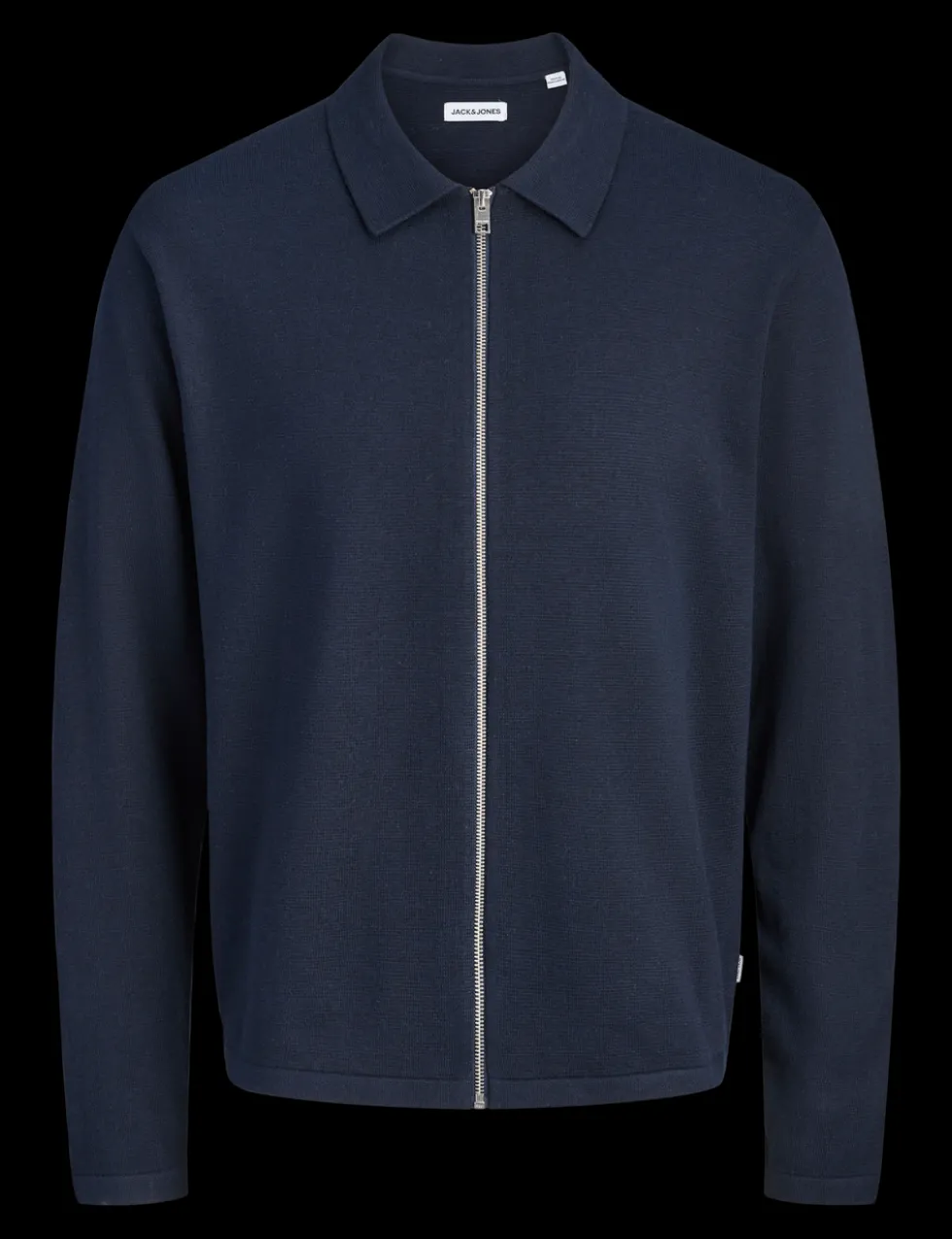 Cotton Blend Zip Up Cardigan