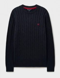 Cotton Cable Crew Neck Jumper