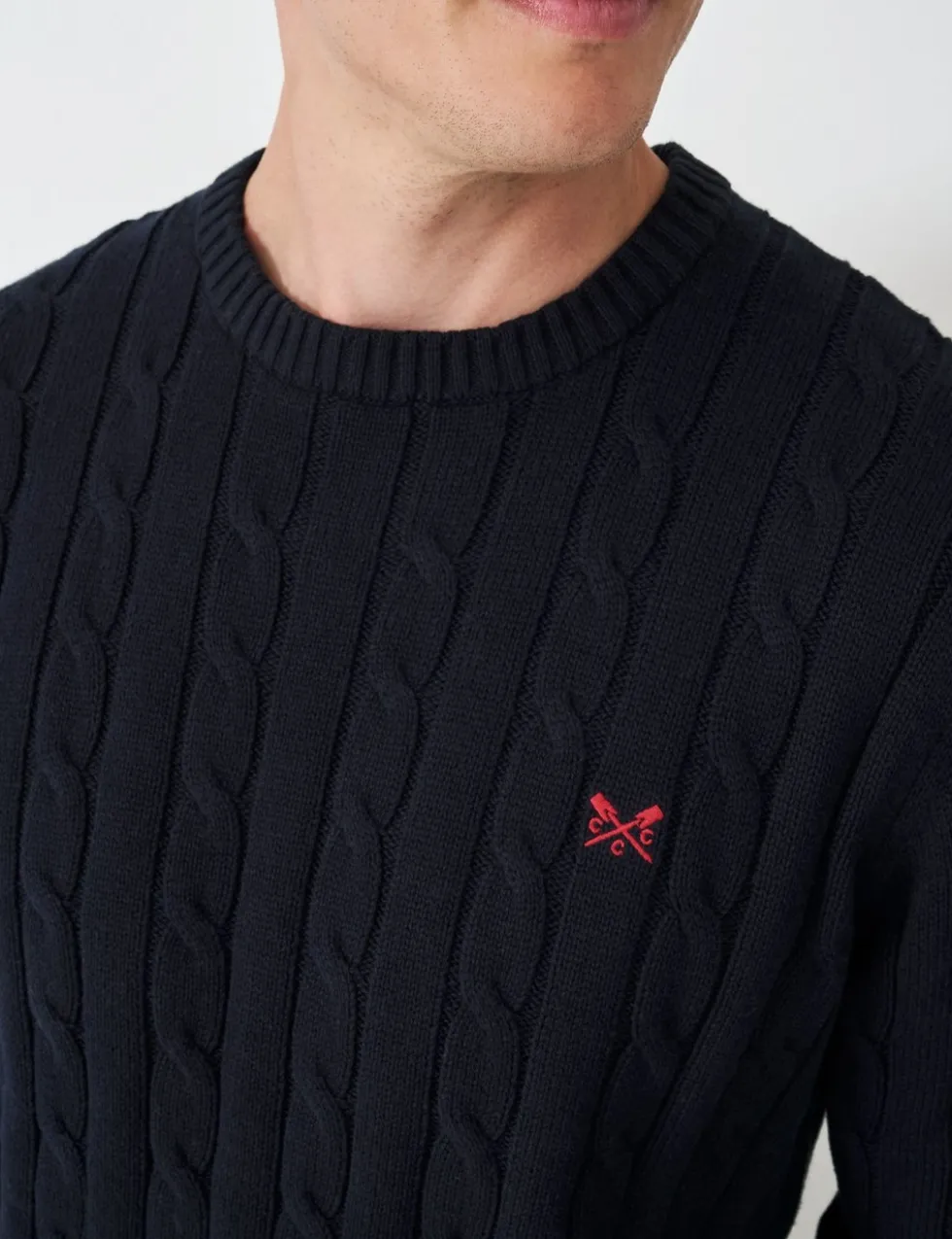 Cotton Cable Crew Neck Jumper