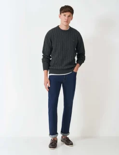 Cotton Cable Crew Neck Jumper