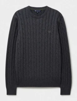 Cotton Cable Crew Neck Jumper