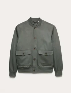 Cotton Linen Blend Bomber